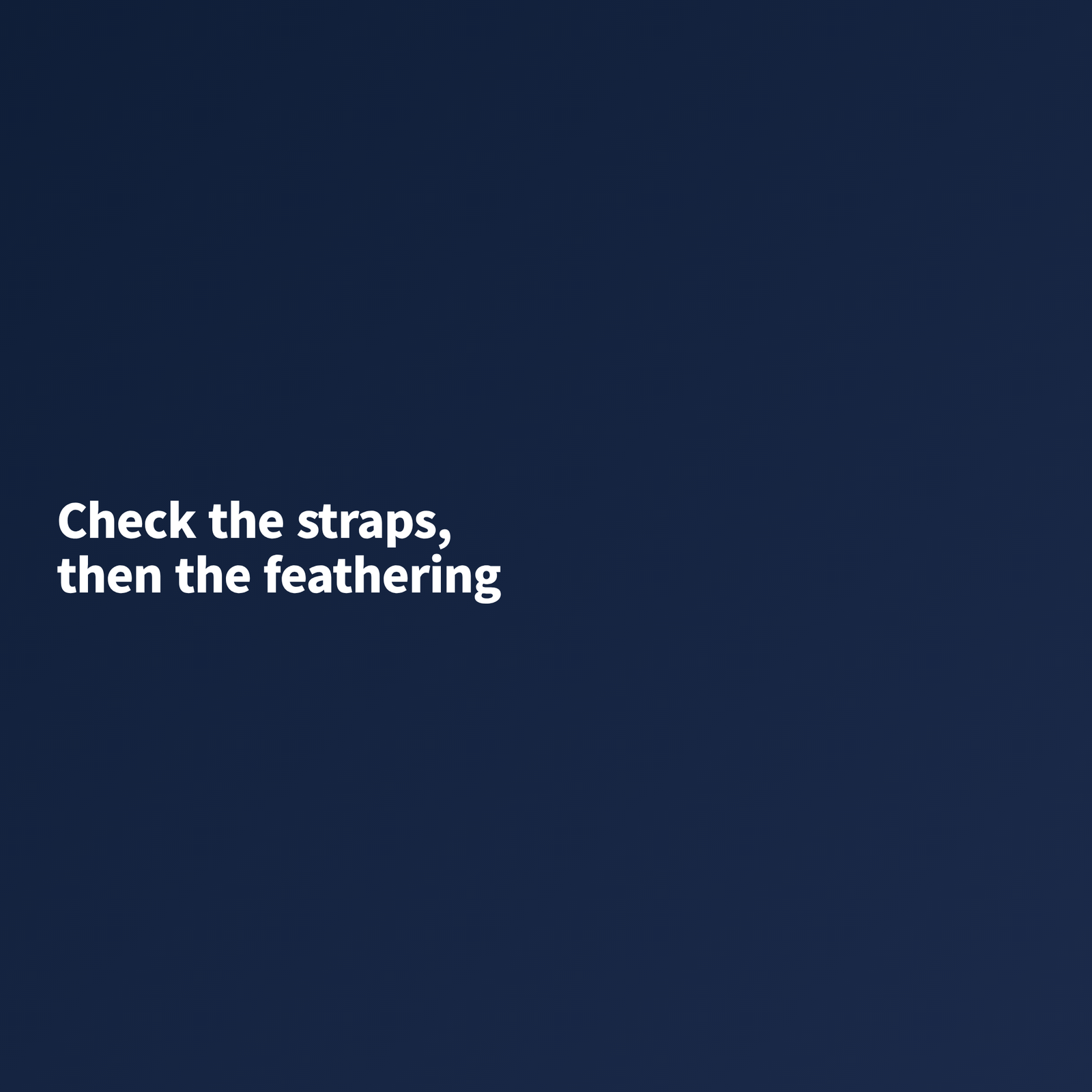A closing card reminding owners to check the coat under every collar and harness strap after removing it
