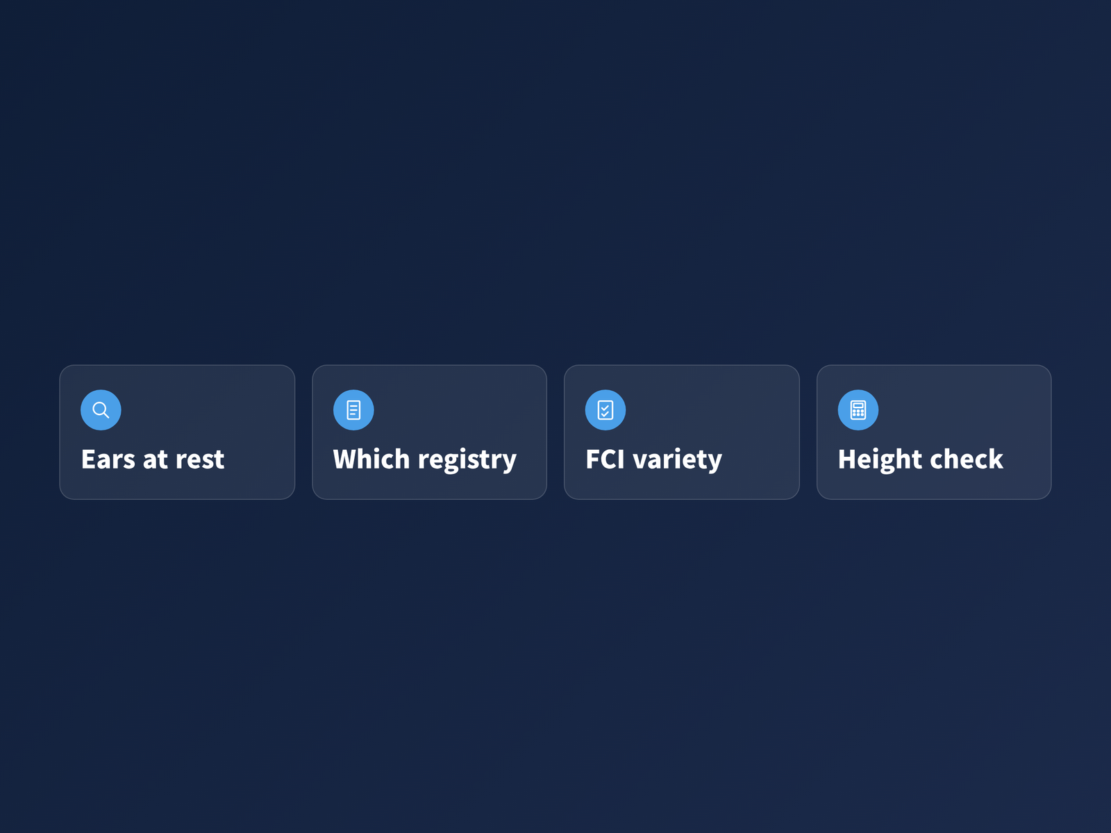 image Four-step check for ear carriage, registry, variety and height