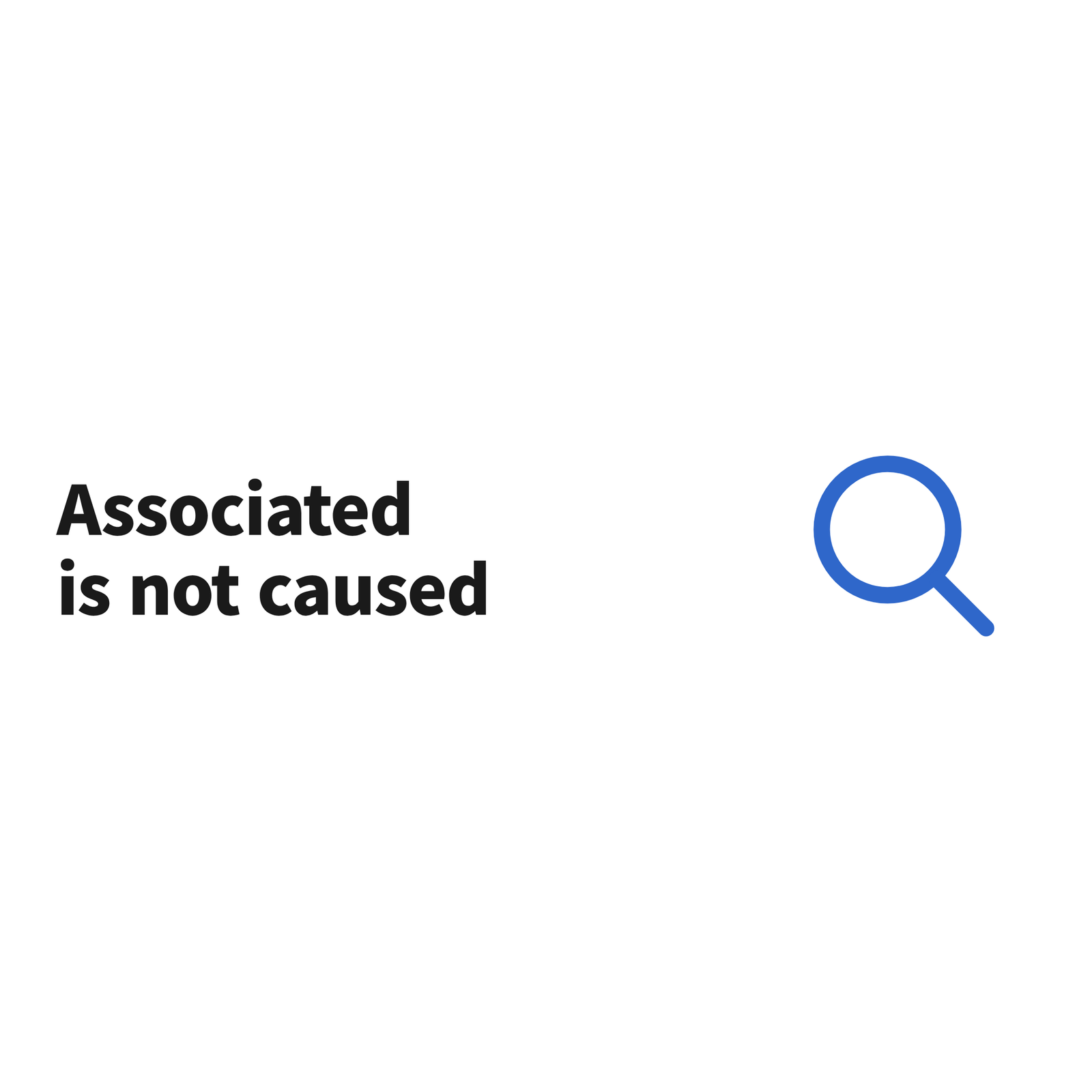 Closing panel contrasting the words associated and caused