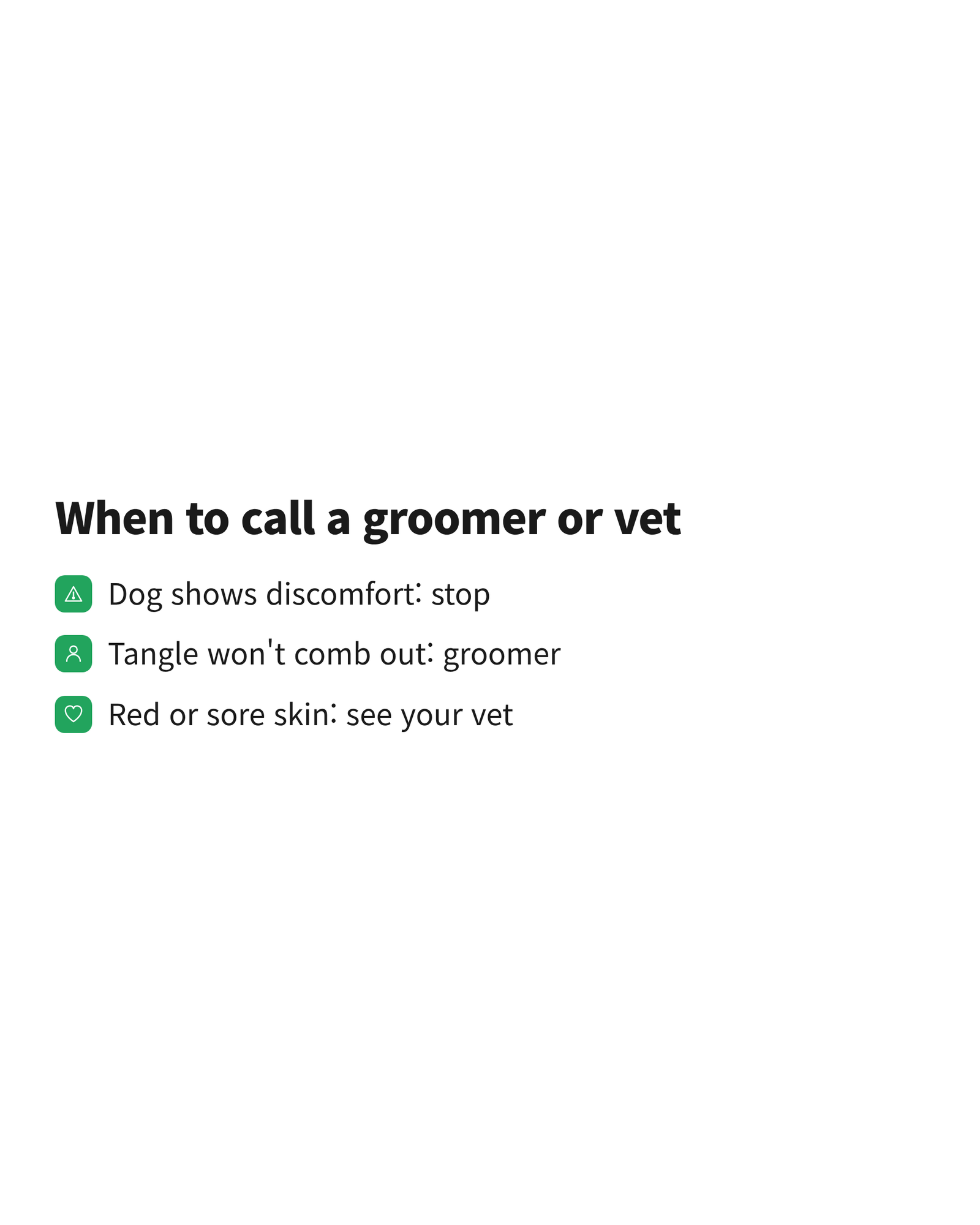 image Checklist of signs that a Papillon needs a professional groomer or a veterinarian instead of more brushing