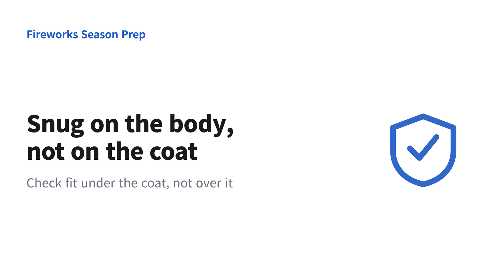 Title card reading Snug on the body, not on the coat, for fitting a calming wrap on a double-coated sheltie