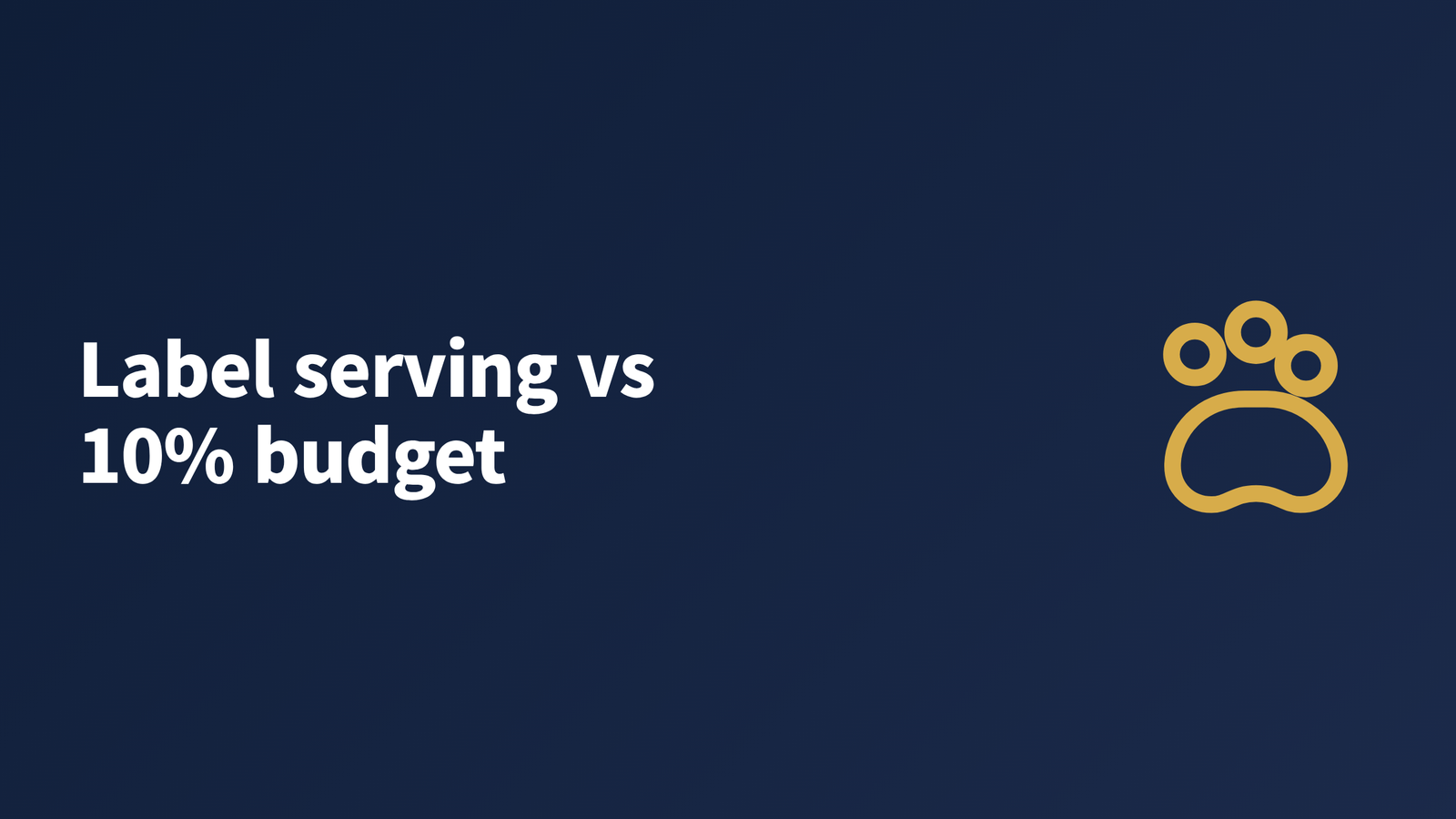 Title card comparing treat label servings with a small dog's 10% daily treat budget